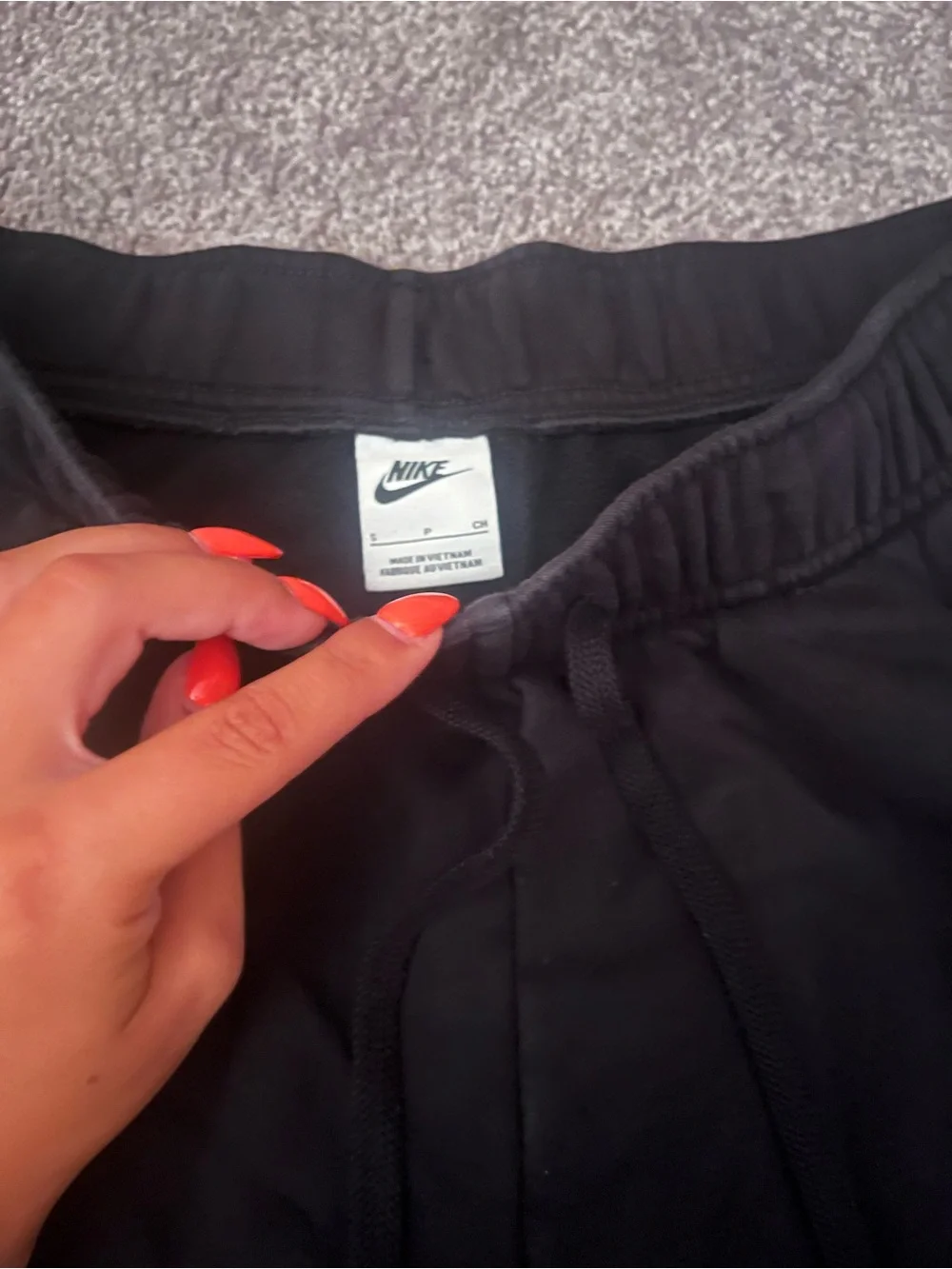 Nike Black Jogger Sweatpants with Gold Swoosh